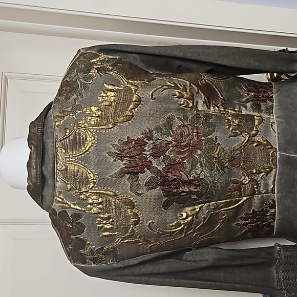 Aratta silent velvet gold brigade swing coat jacket dress - Picture 6 of 13